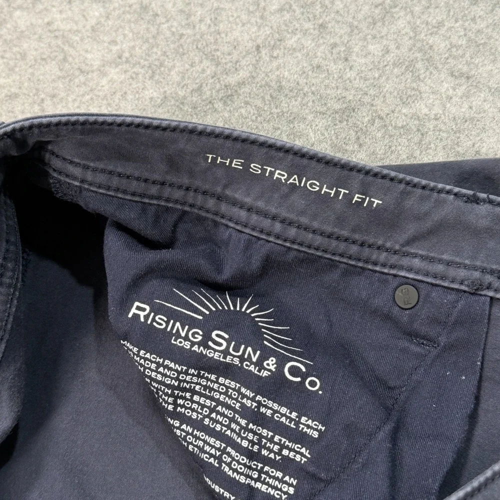 Rising Sun & Co Navy Blue Stretch Denim The Straight Fit Jeans Men's Size 38x30*